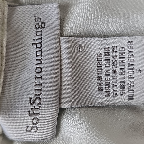 Soft Surroundings Blue and Cream A-Line Skirt. Elastic Waist. Small - Picture 5 of 8